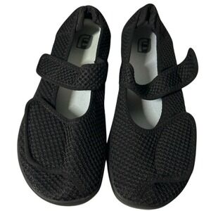 Black Mesh‎ Adjustable Strap Shoes Women's Size 11 Wide Diabetic Foot Pain